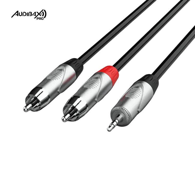 Cabo Stereo Minijack/RCA Audibax Pro 3 Metros 1