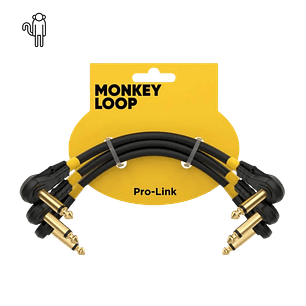 Pack 3 cabos MONKEY LOOP PRO LINK JACKC/JACKC 10CM 