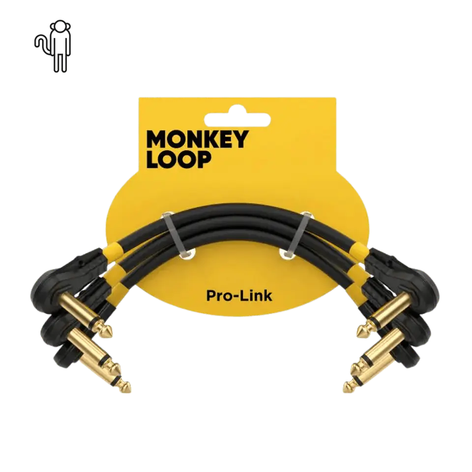 Pack 3 cabos MONKEY LOOP PRO LINK JACKC/JACKC 15CM 1