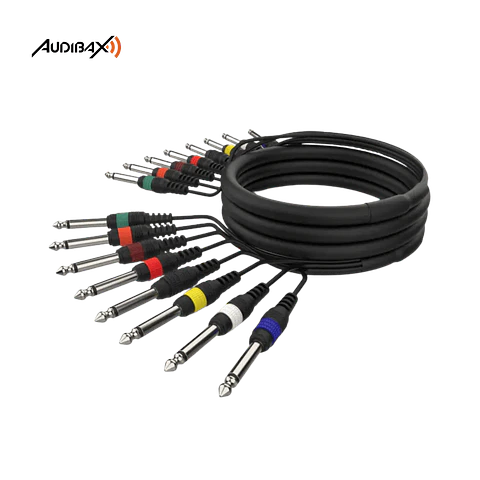Multicabo 8 Jack Audibax MC J8 5 Mono 5 Metros