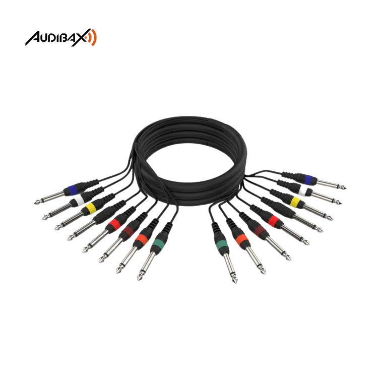 Multicabo 8 Jack Audibax MC J8 5 Mono 5 Metros 2