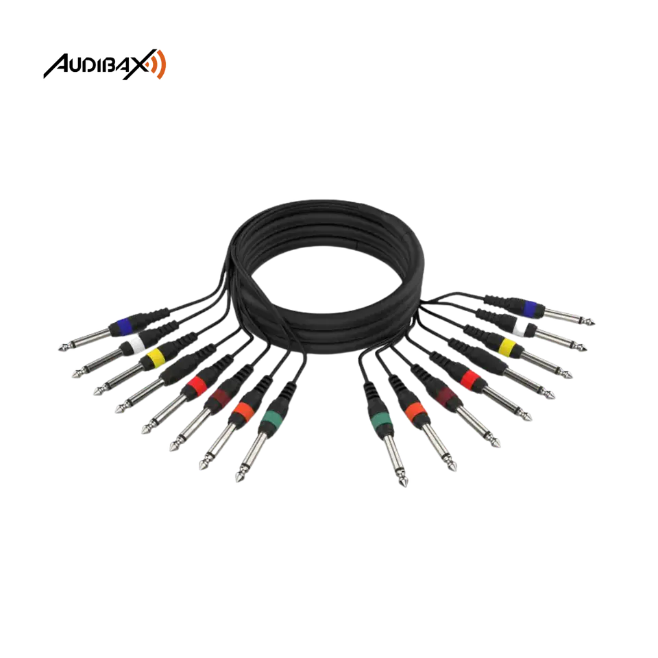 Multicabo 8 Jack Audibax MC J8 5 Mono 5 Metros 2