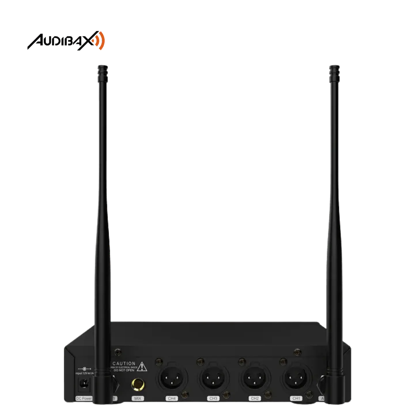 Sistema de Microfones Sem Fio Audibax AWM 401 UHF de 4 canais 4
