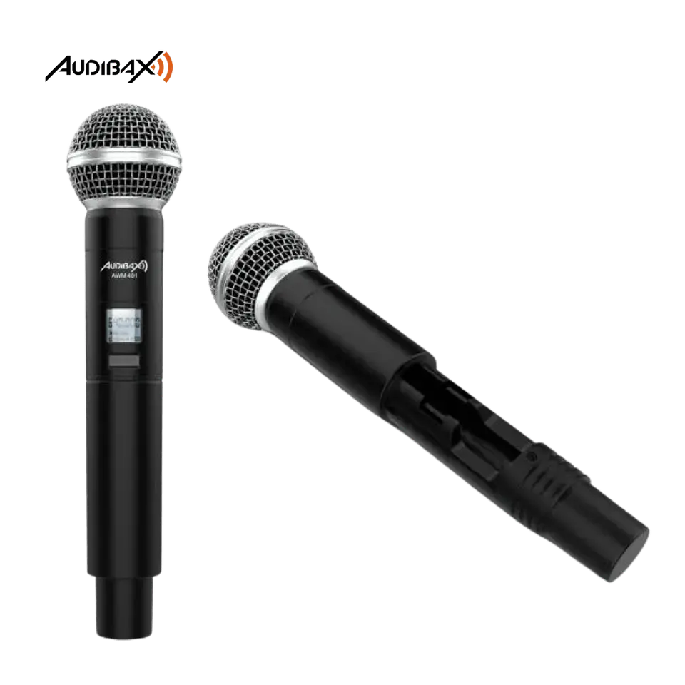 Sistema de Microfones Sem Fio Audibax AWM 401 UHF de 4 canais 3