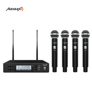 Sistema de Microfones Sem Fio Audibax AWM 401 UHF de 4 canais