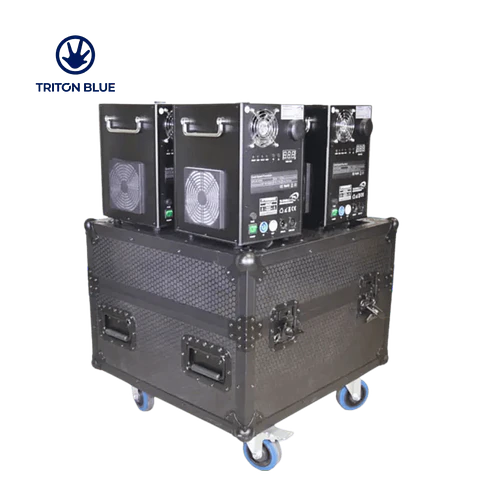 4 Máquinas de Faísca Triton Blue Eclipse 650 + Flight Case