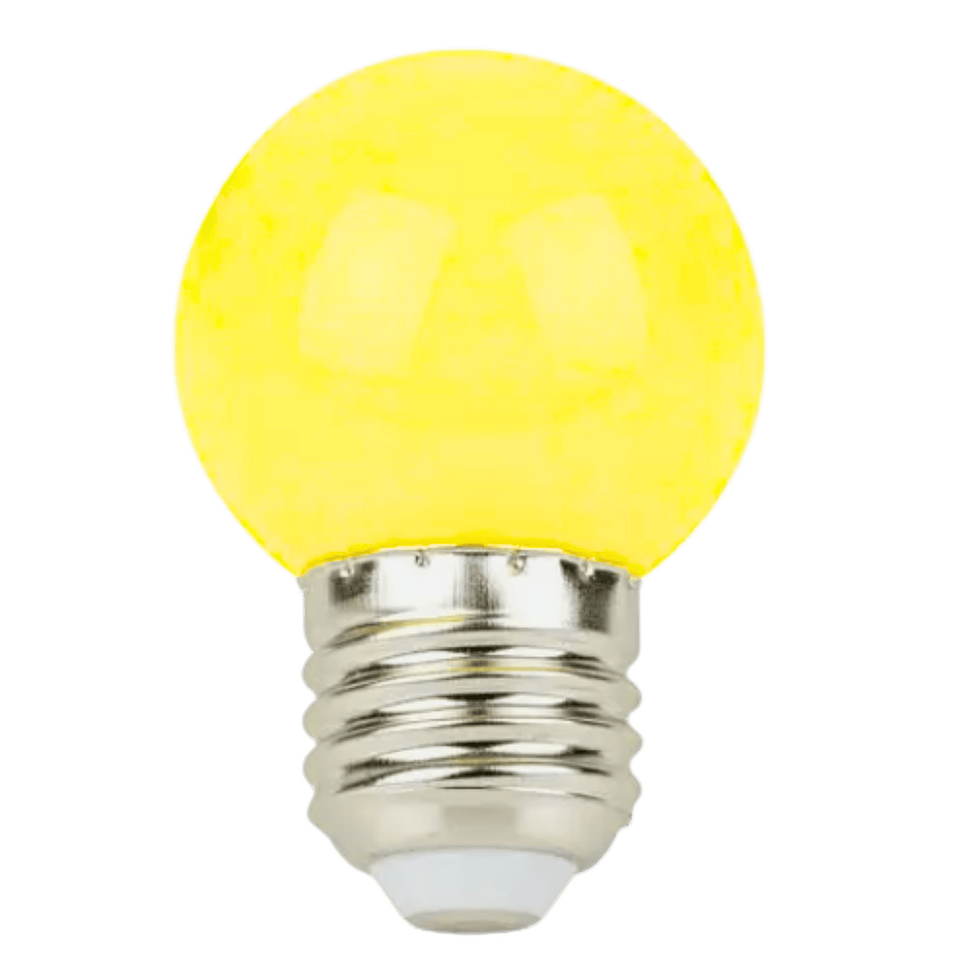 Lâmpada LED Amarela G45 E27 3W 1