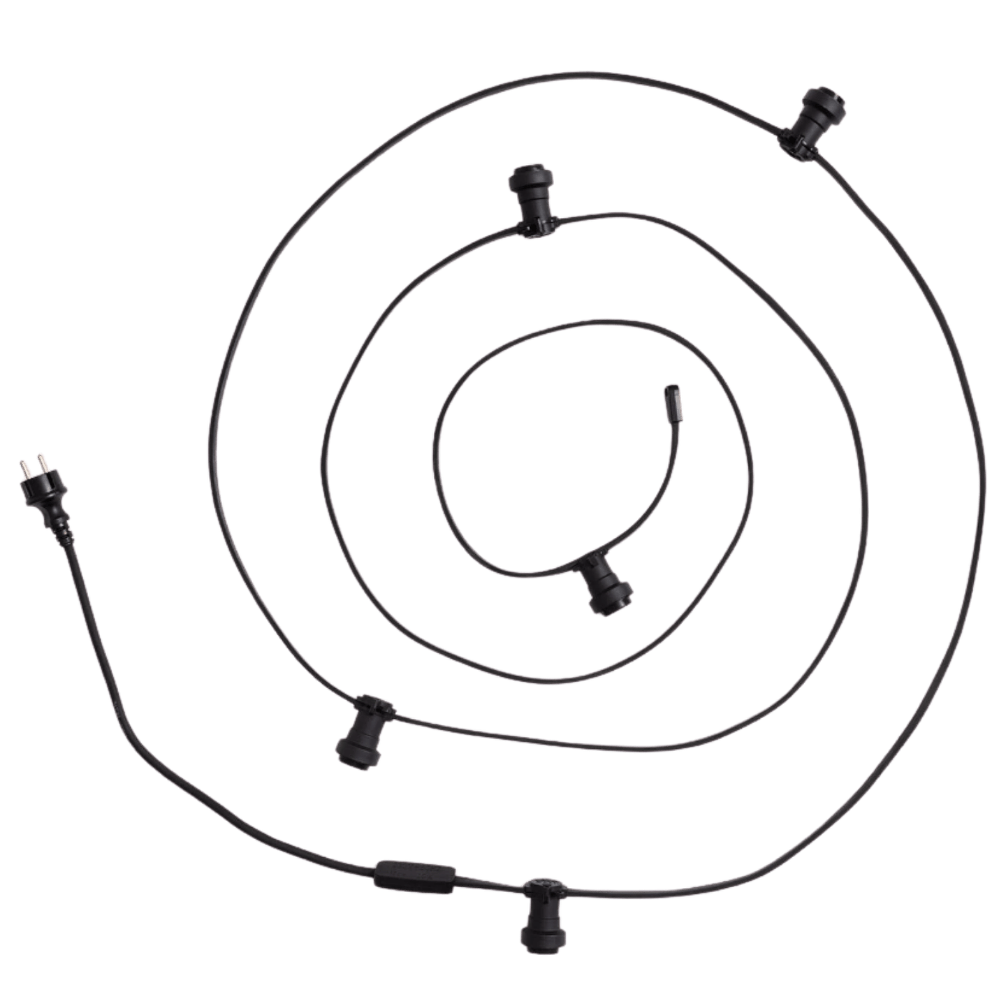 Grinalda para Exterior IP44 Cabo Eléctrico Plano com Casquilho E27 25 metros 1