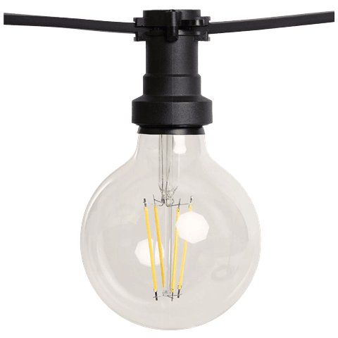 Grinalda para Exterior IP44 Cabo Eléctrico Plano com Casquilho E27 25 metros