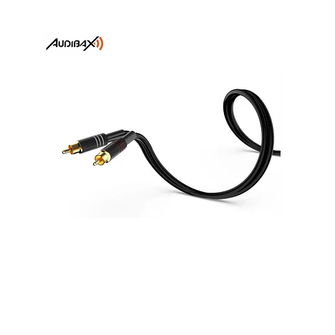 Audibax Silver Black Cabo 2 x XLR macho para 2 x RCA 3 metros