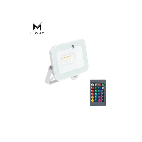 Foco Projetor LED 50W IP65 RGBW com Comando IR