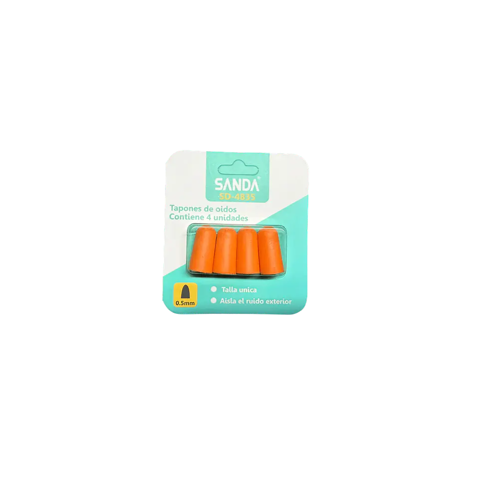 Pack 4 Tampões para ouvidos 0.5mm 2