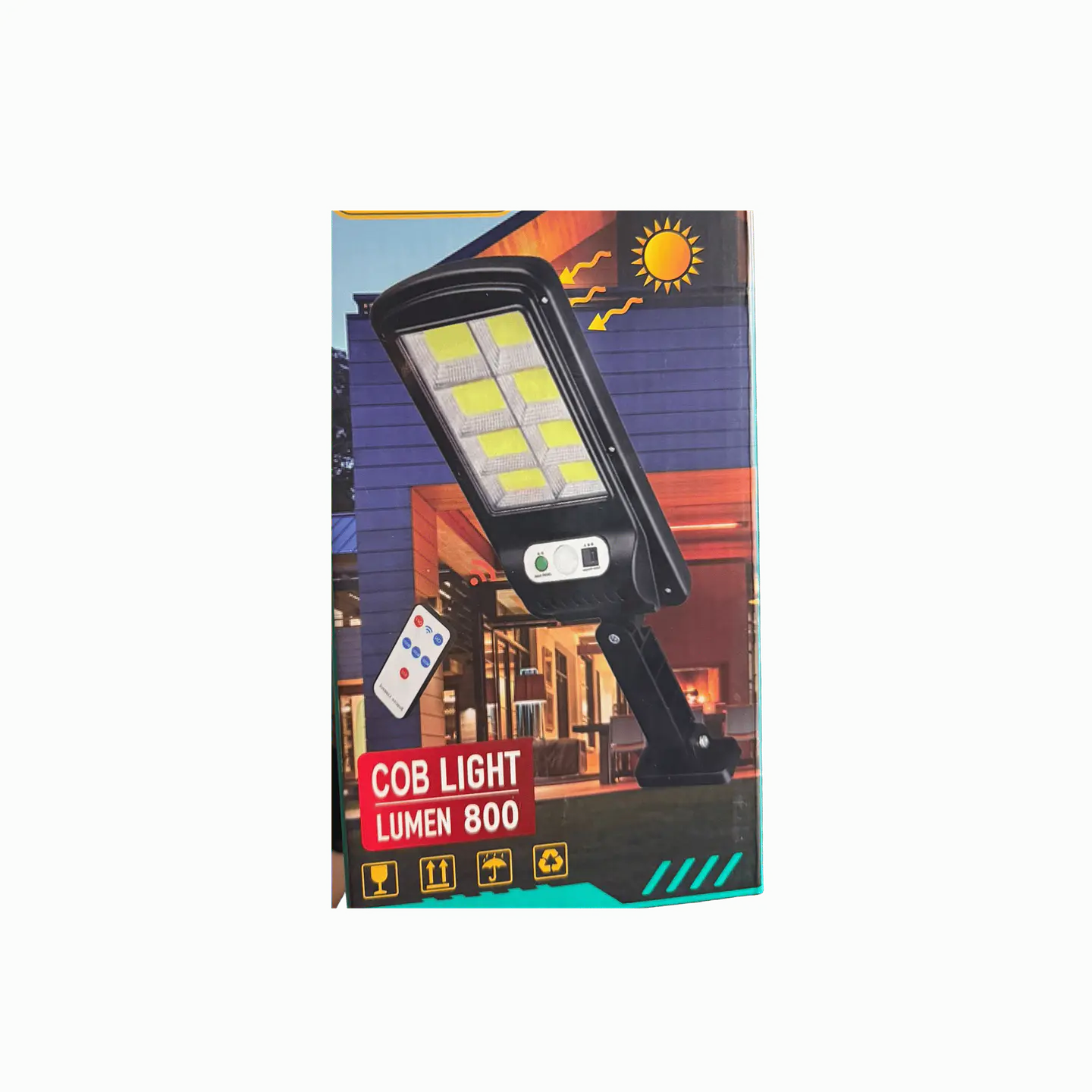Luz Solar LED com Sensor de Movimento – 800 Lumens 1