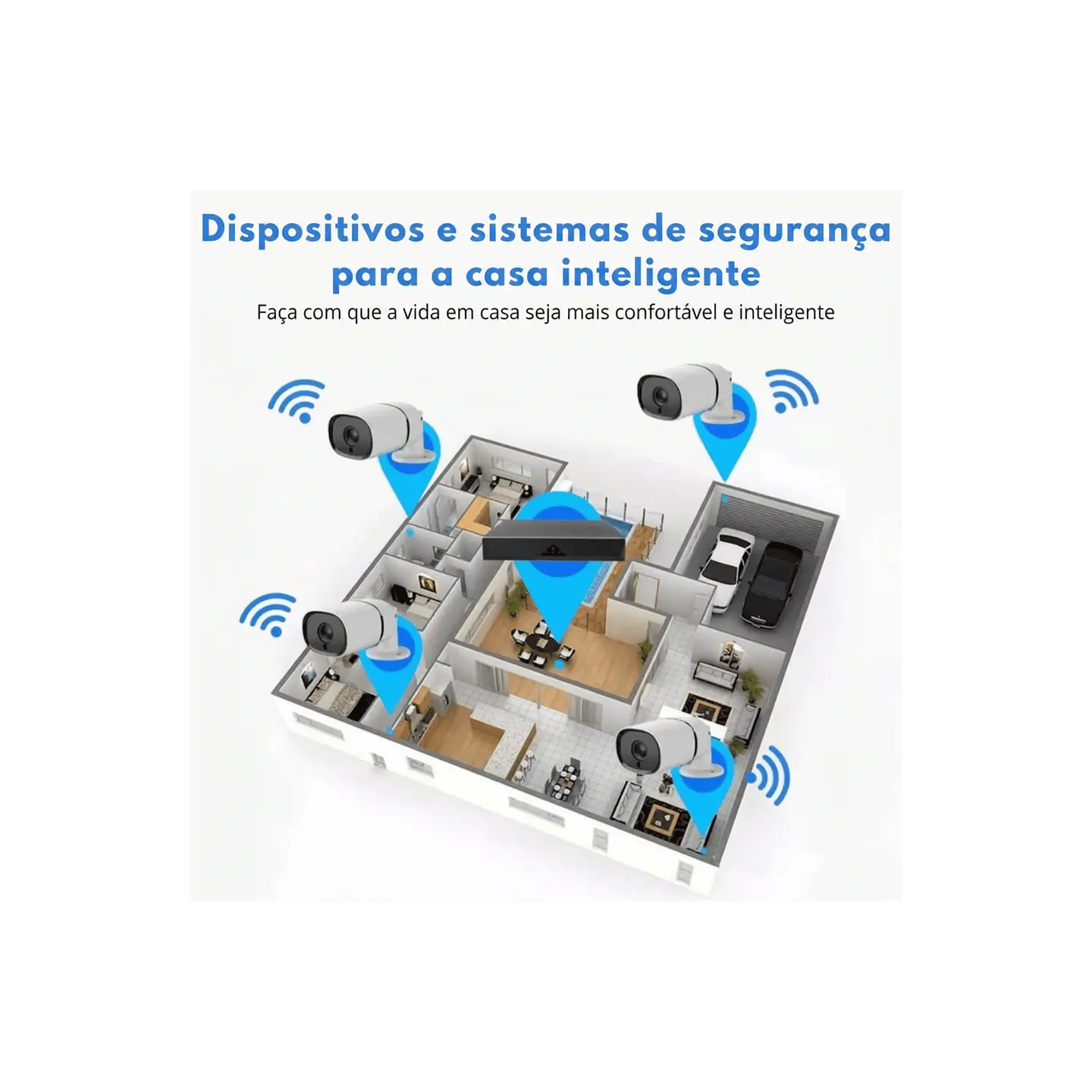 Kit de monitoramento 8 Câmaras de videovigilância IVG 4