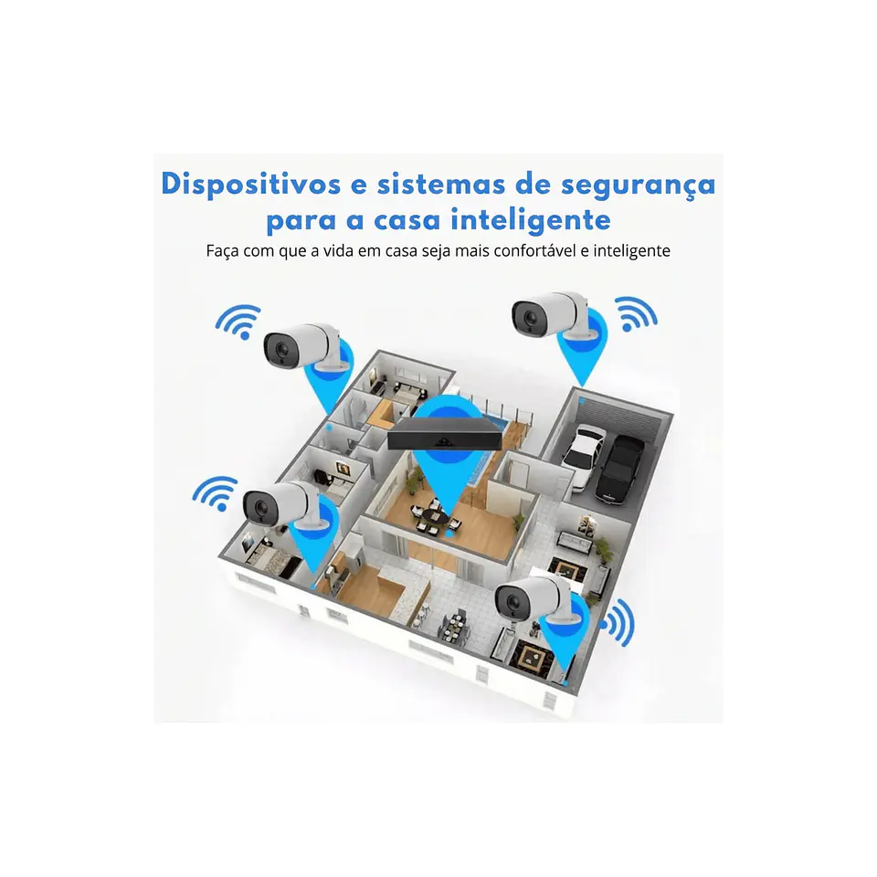 Kit de monitoramento 8 Câmaras de videovigilância IVG 4