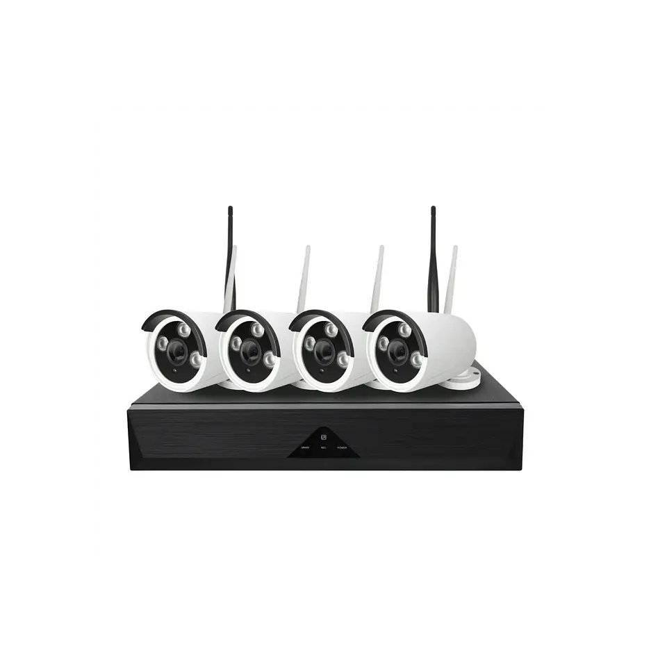 Kit de 4 câmaras, monitoramento Inteligente HD de 1MP com áudio bidirecional 1