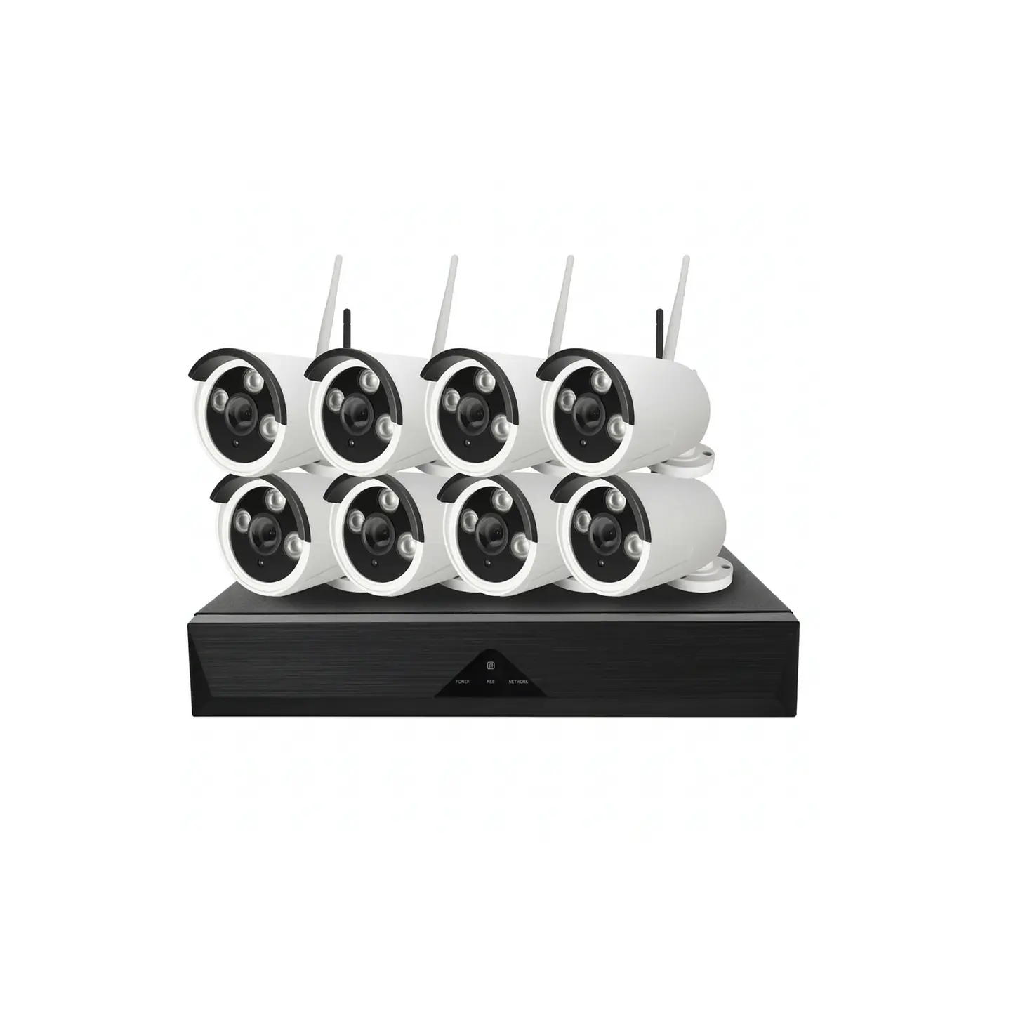 Kit de 8 câmaras, monitoramento Inteligente HD de 1MP com áudio bidirecional 1