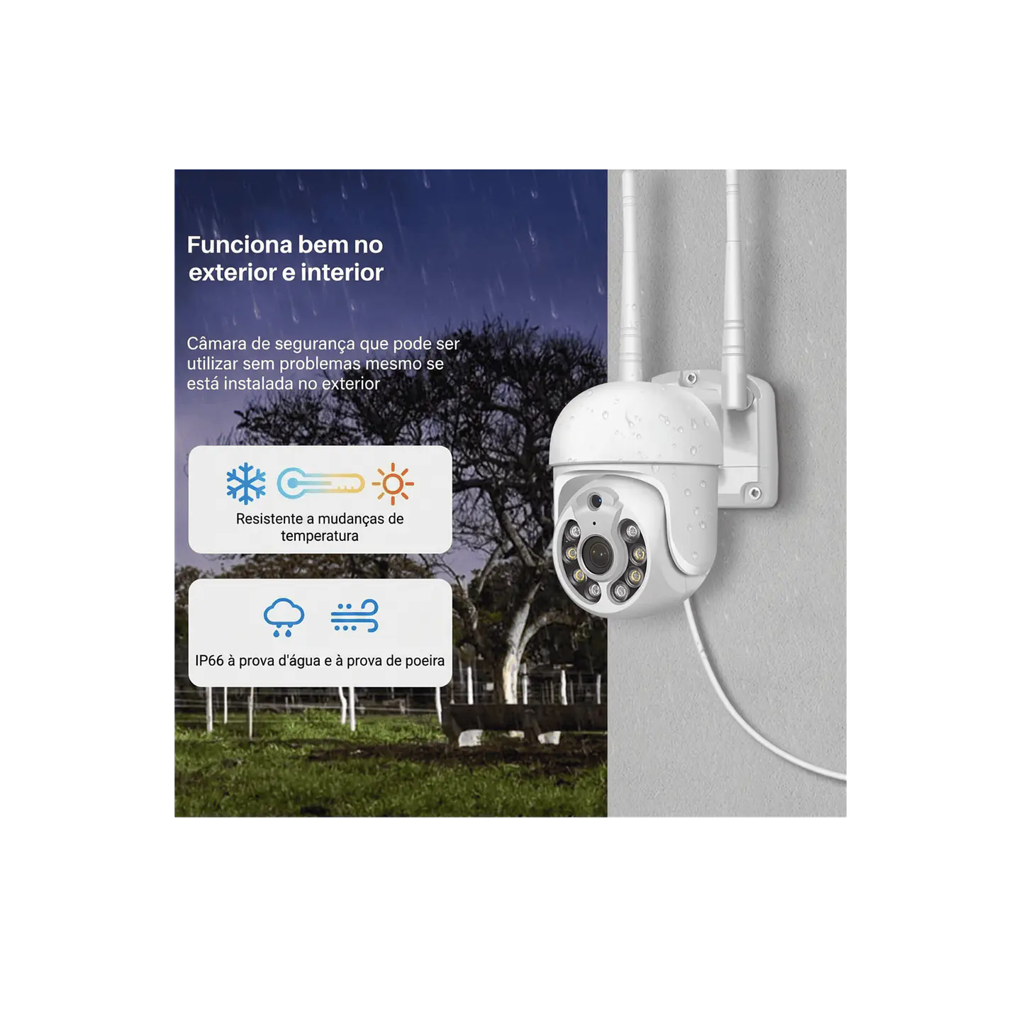 Kit 8 câmaras videovigilância Wi-Fi, movimento rotativo 4