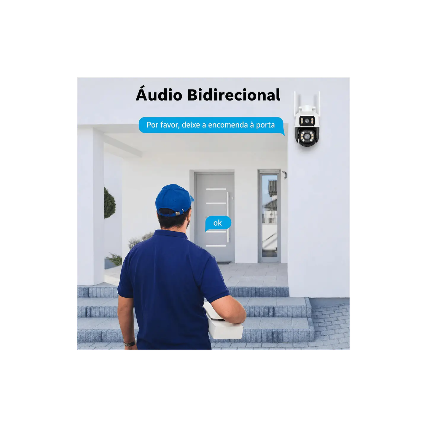 Câmara dupla de videovigilancia Wi-fi 6