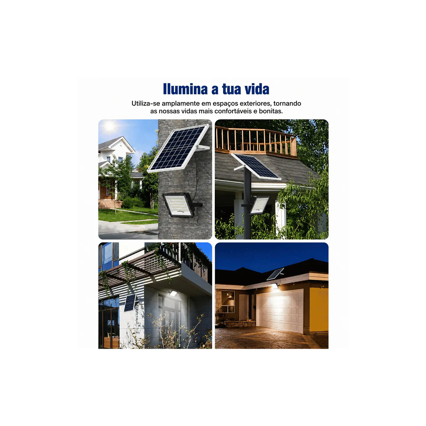 Foco projetor led solar 390W 5