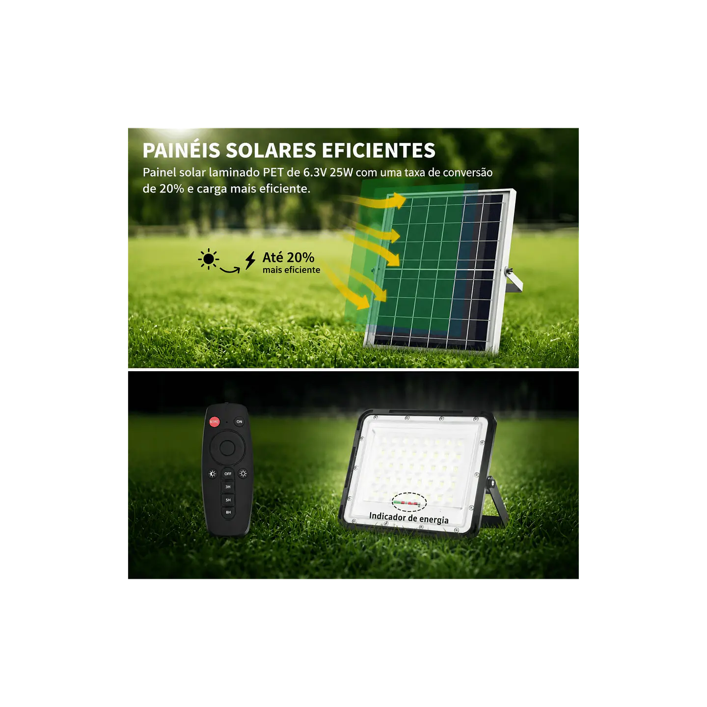 Foco projetor led solar 560W 4