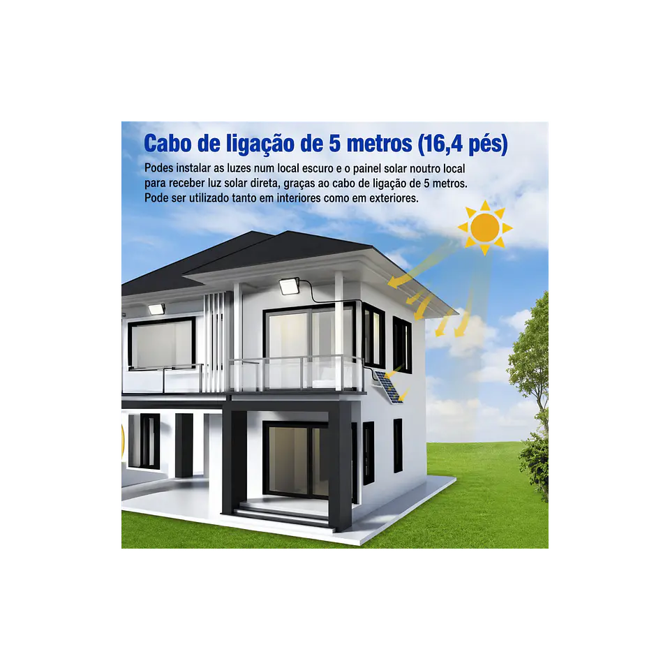 Foco projetor led solar 560W 5