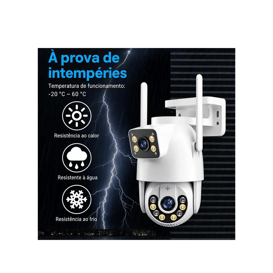 Câmera dupla vigilância ultra HD 4MP 6
