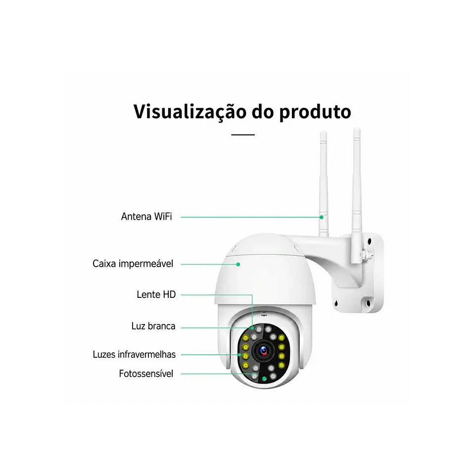 Câmera vigilância rotativa 2MP 6