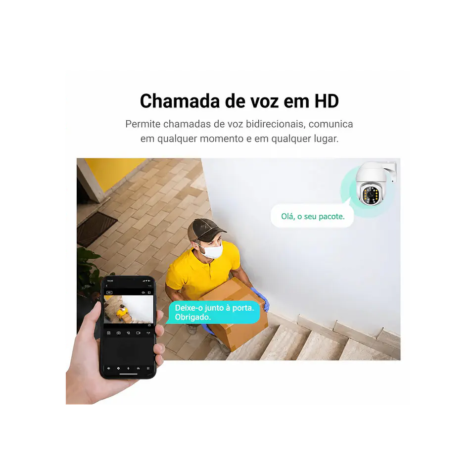 Câmera vigilância rotativa 2MP 3