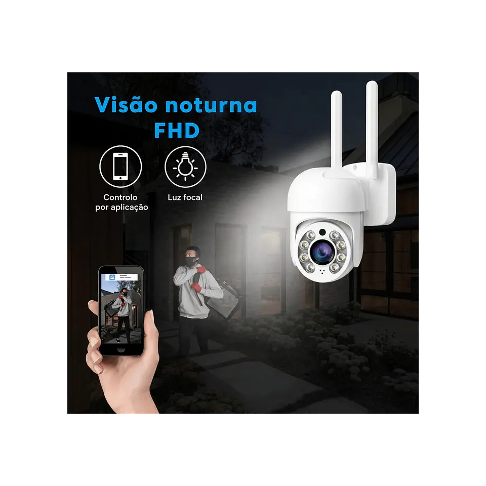 Câmera vigilância rotativa IP66 3