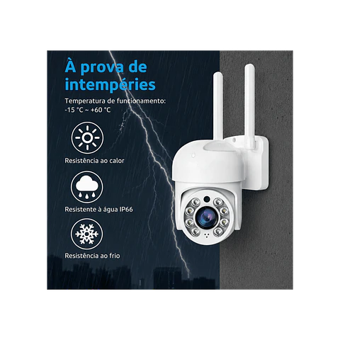 Câmera vigilância rotativa IP66