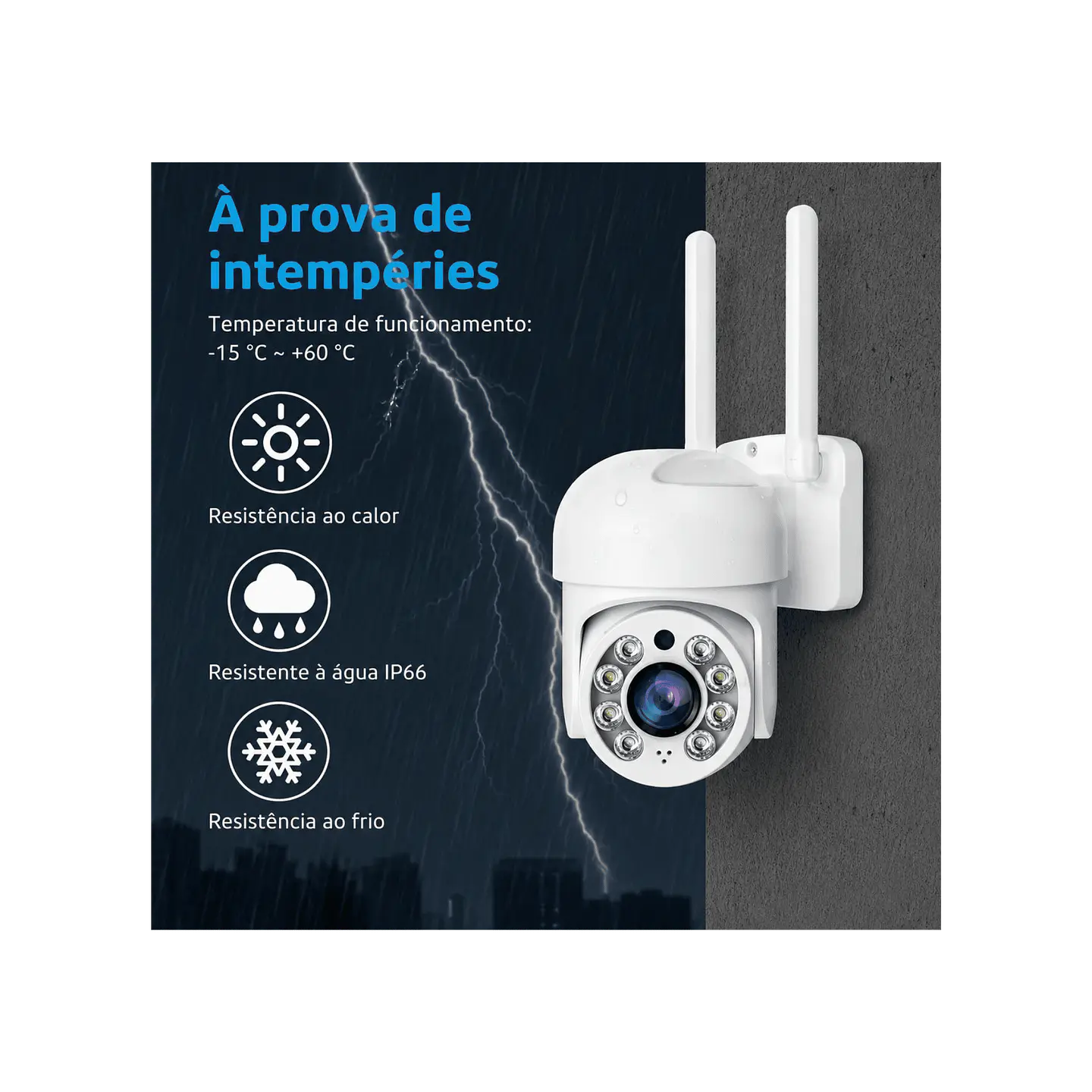 Câmera vigilância rotativa IP66 2