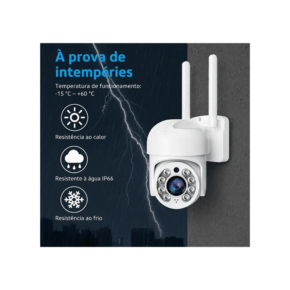 Câmera vigilância rotativa IP66 2