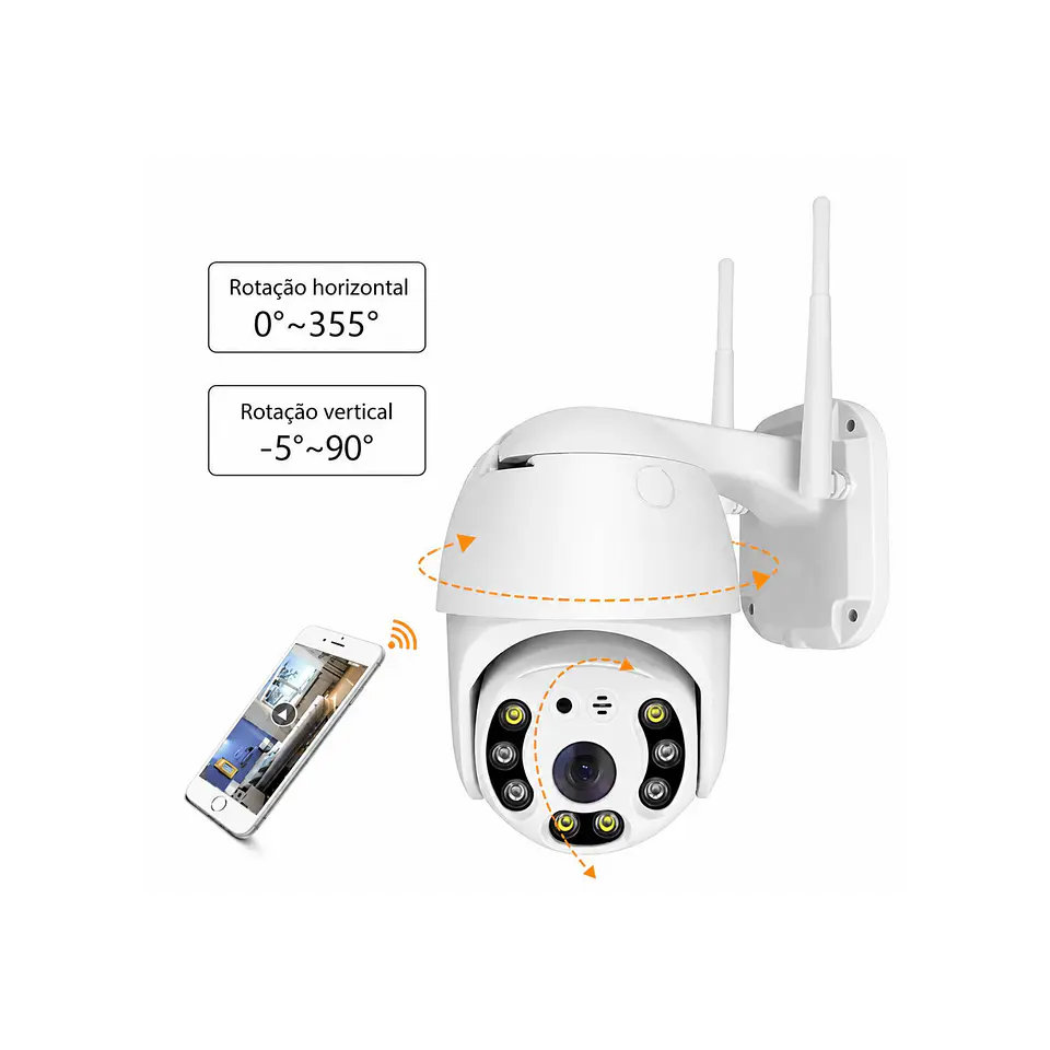 Câmera vigilância rotativa Wi-Fi 6