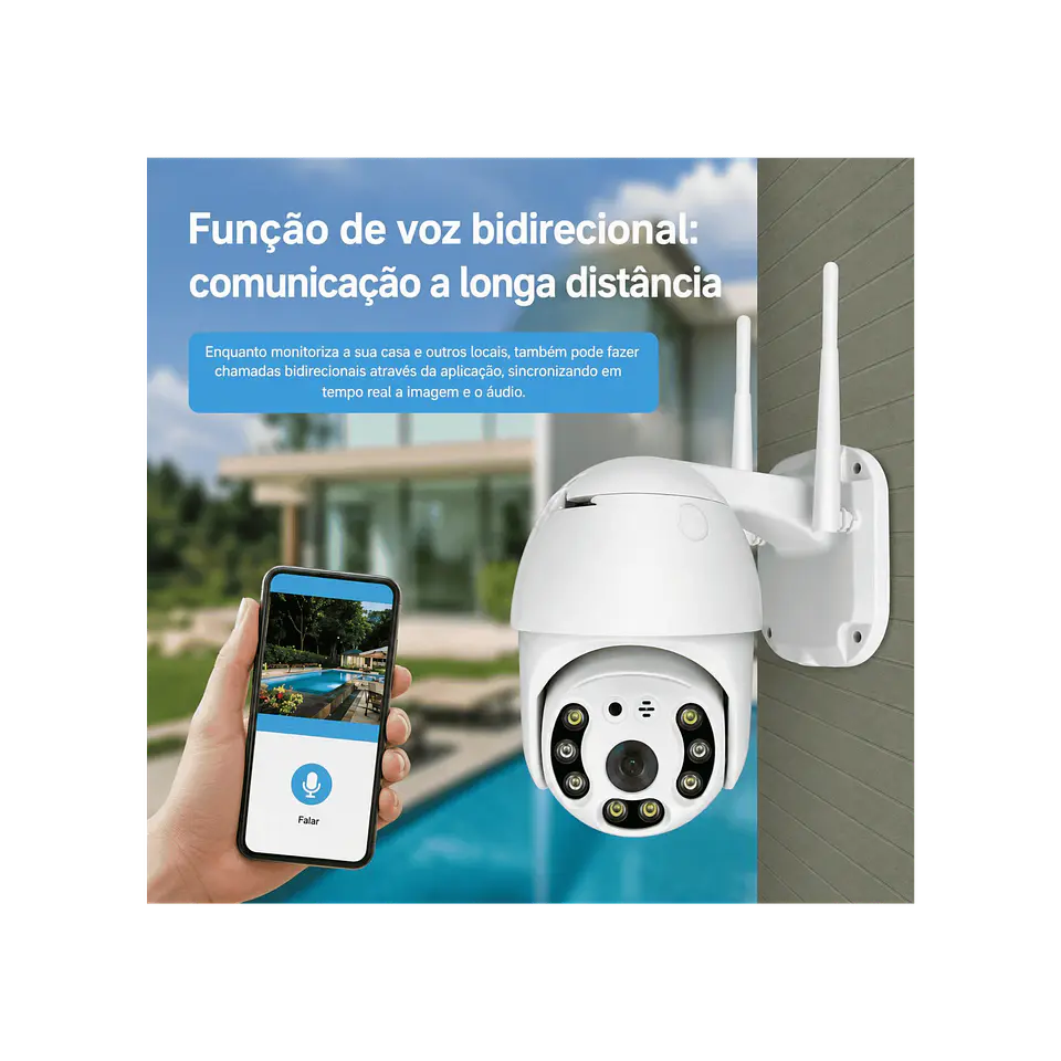 Câmera vigilância rotativa Wi-Fi 3