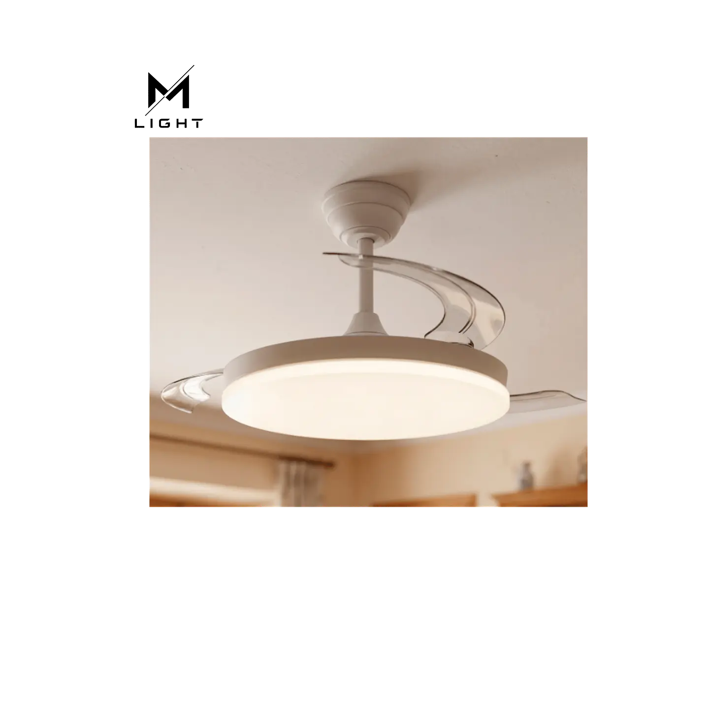 Ventoinha de teto MARELE com função verão/inverno, 48W, branco, 3 pás, comando e temporizador 5