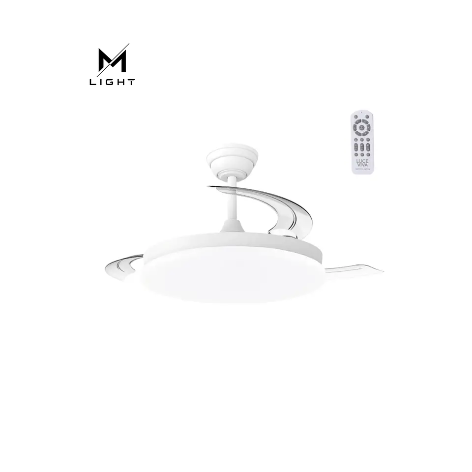 Ventoinha de teto MARELE com função verão/inverno, 48W, branco, 3 pás, comando e temporizador 1