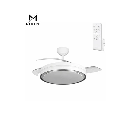 Ventoinha de teto com função verão/inverno, 60W , 3 pás, comando e temporizador