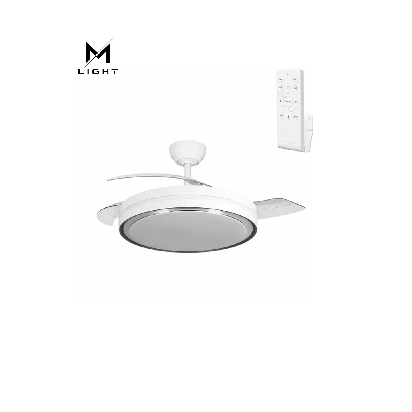 Ventoinha de teto com função verão/inverno, 60W , 3 pás, comando e temporizador 1