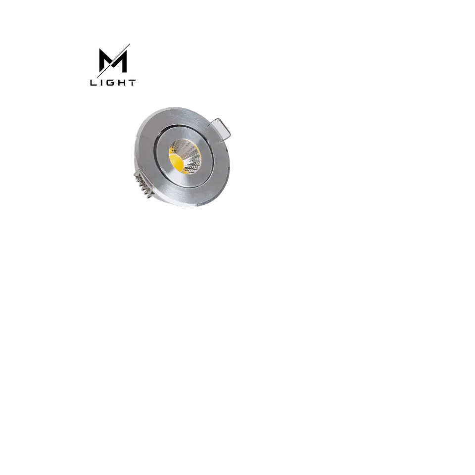 Foco LED COB 1W Ø 45 mm Direcionável Prata 1