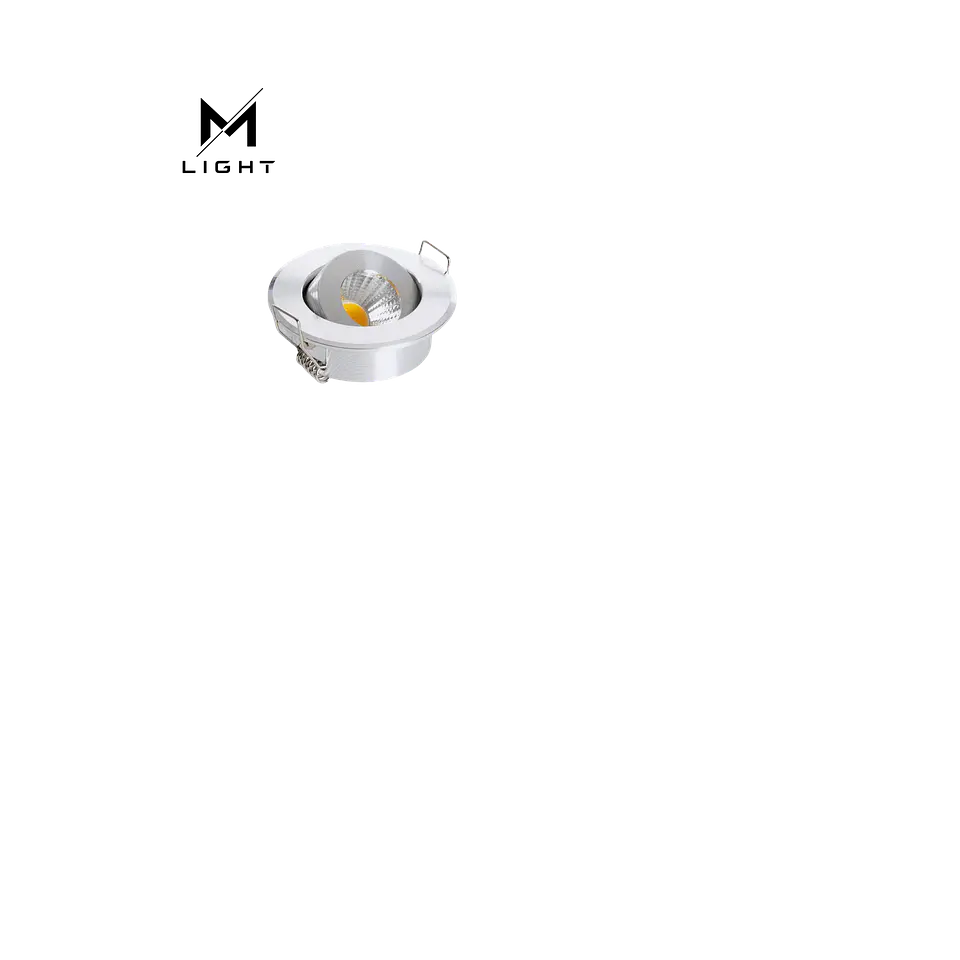 Foco LED COB 1W Ø 45 mm Direcionável Prata 3