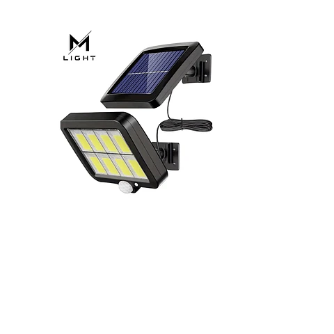 Projetor Solar LED 32W com Sensor, Comando e Painel Externo 5m
