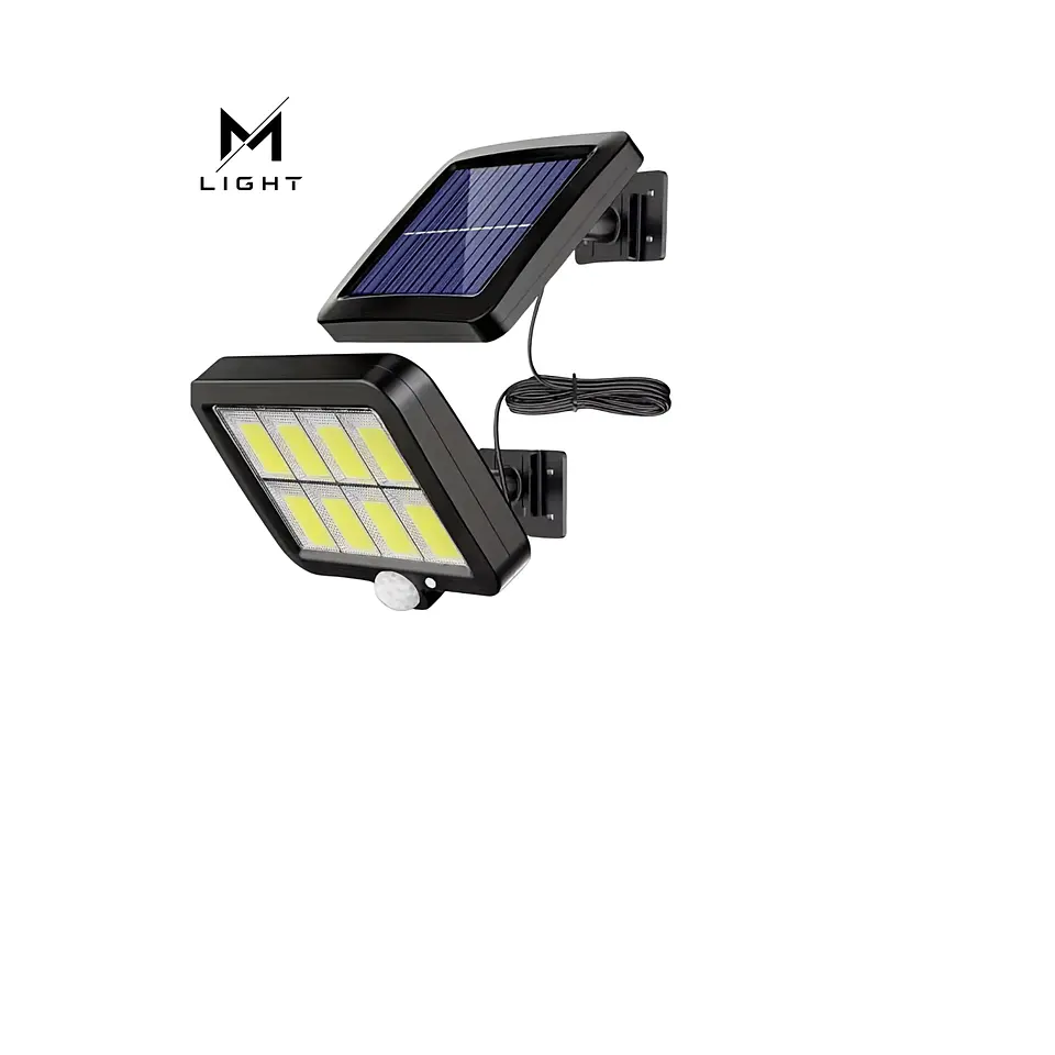 Projetor Solar LED 32W com Sensor, Comando e Painel Externo 5m 1