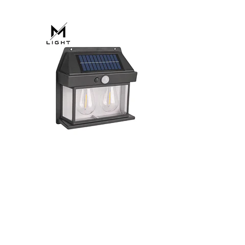 Luz parede dupla Solar LED 2W com Sensor de movimento