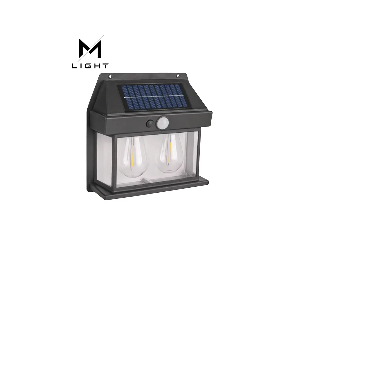 Luz parede dupla Solar LED 2W com Sensor de movimento 2