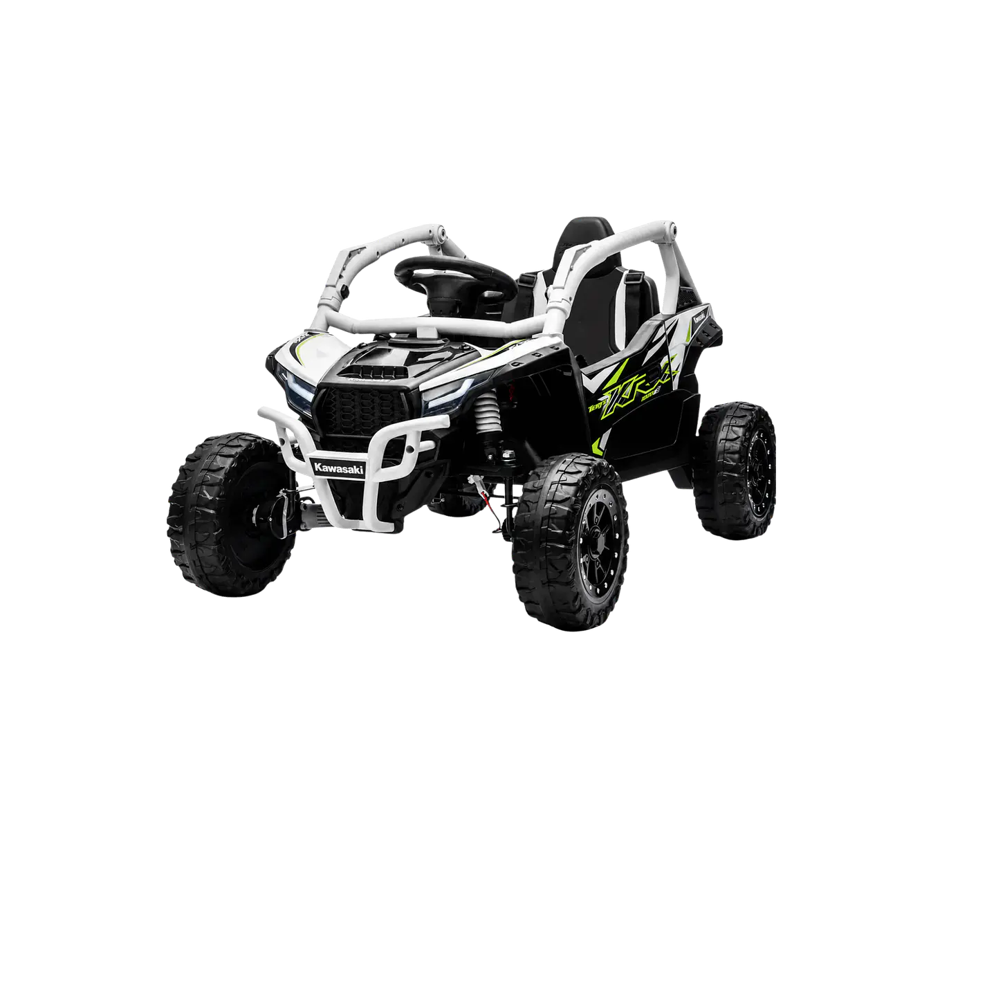 Buggy KAWASAKI 4x4 12v BATERIA DE LITIO c/ rodas de borracha e assentos em pele 1