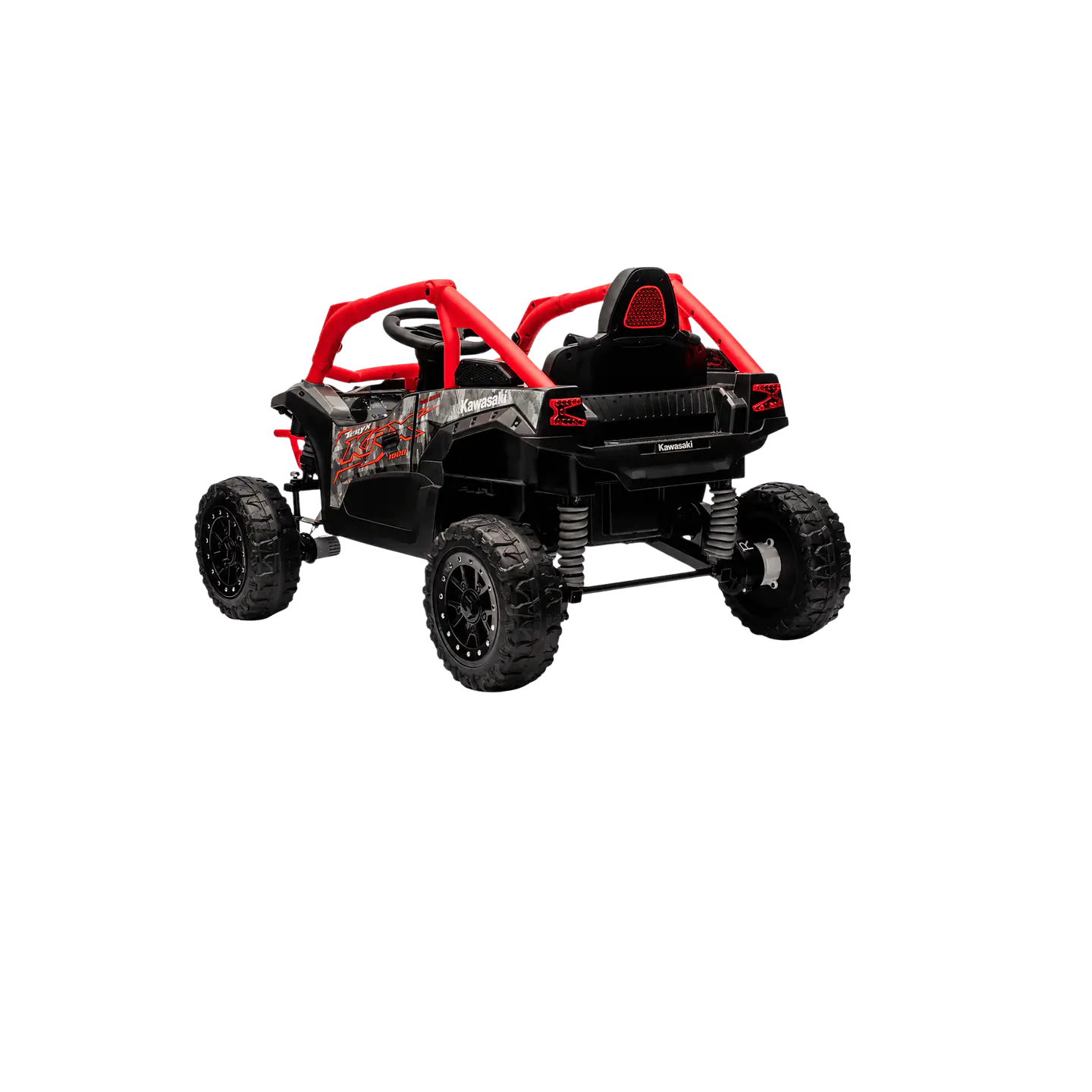 Buggy KAWASAKI 4x4 12v BATERIA DE LITIO c/ rodas de borracha e assentos em pele 8