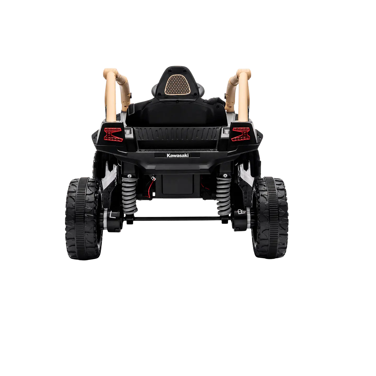 Buggy KAWASAKI 4x4 12v BATERIA DE LITIO c/ rodas de borracha e assentos em pele 17