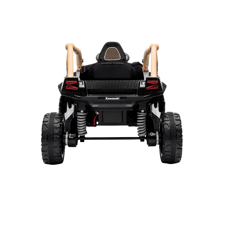 Buggy KAWASAKI 4x4 12v BATERIA DE LITIO c/ rodas de borracha e assentos em pele 17