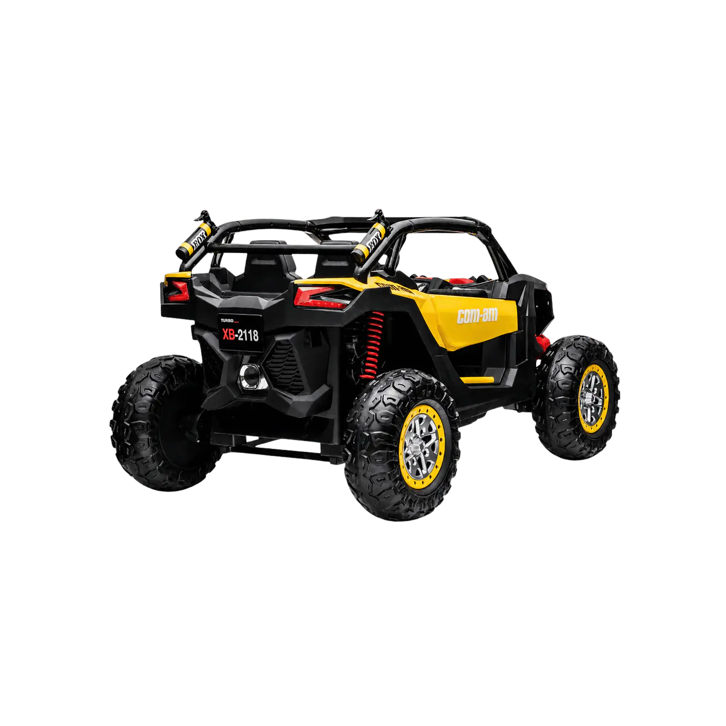 BUGGY EXTREME 24v 4X4 Dourado c/ RODAS DE BORRACHA E ASSENTO EM PELE 4